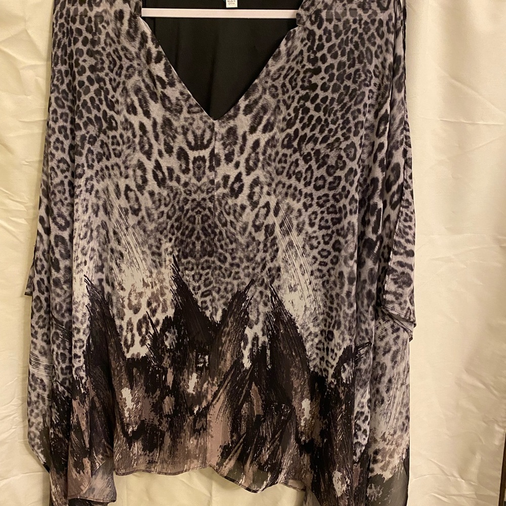 Plus Size Leopard Jennifer Lopez Sheer Top